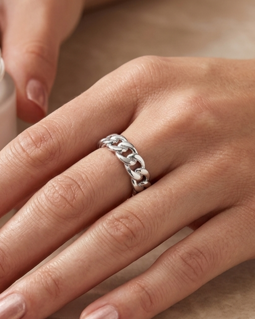 Anillo Monaco Baño de Plata Premium