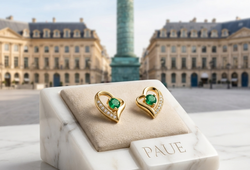 Aretes Corazaú En Esmeralda