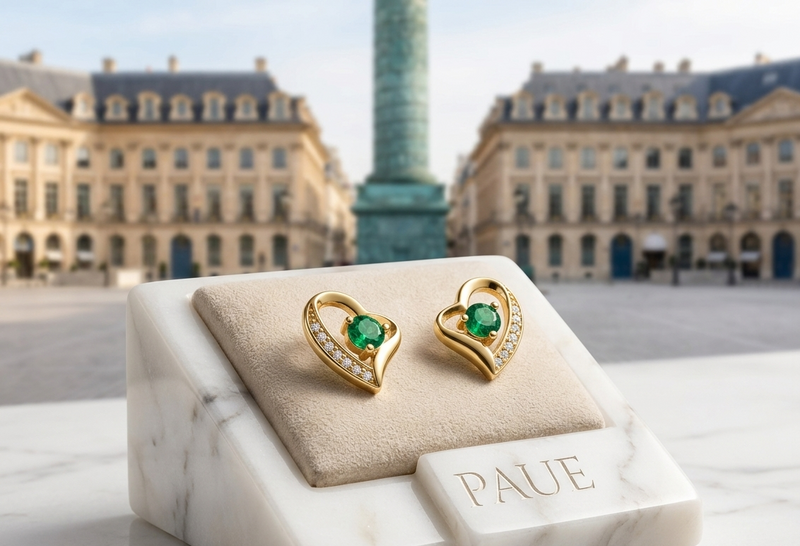 Aretes Corazaú En Esmeralda