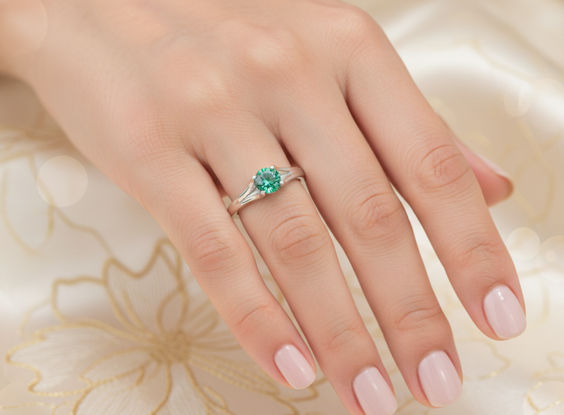 Anillo Con Esmeralda Noor