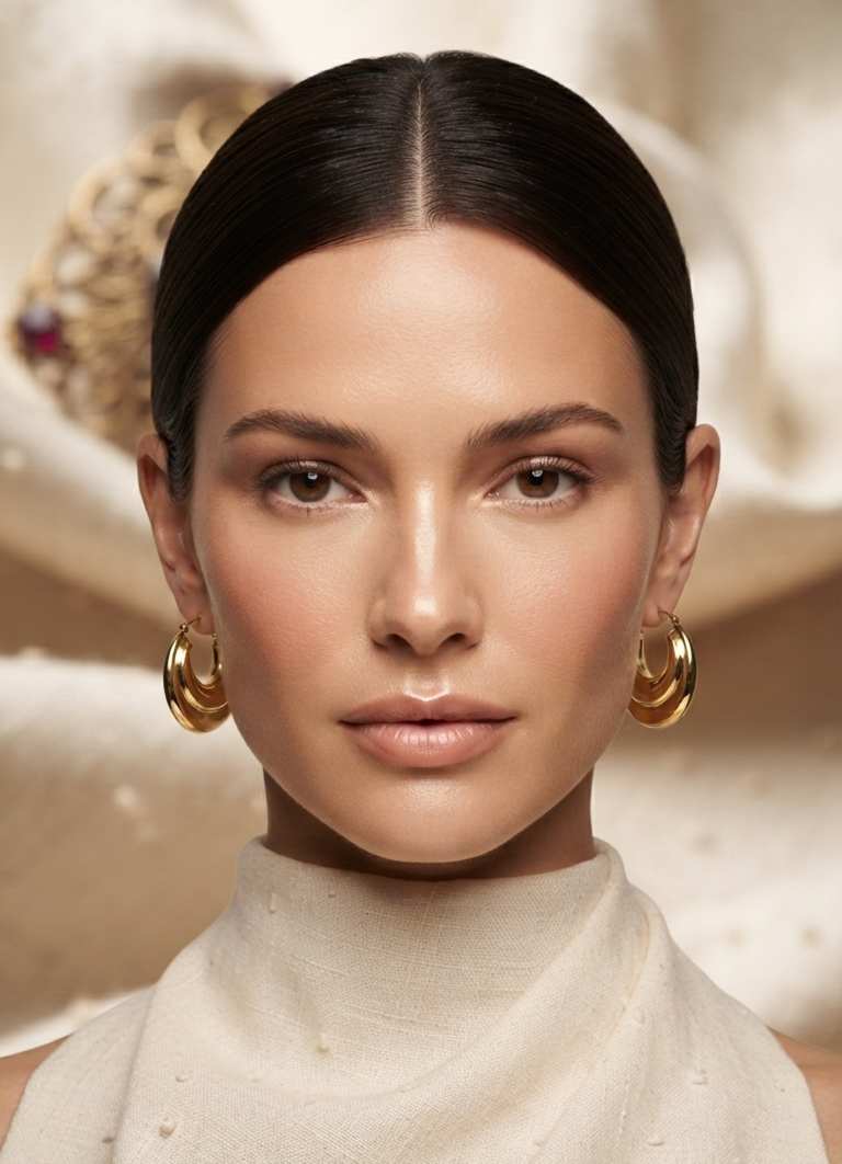 Aretes Brad Chapadas En Oro