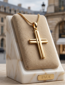 Dije Cruz Con Aperturas En Oro Laminado