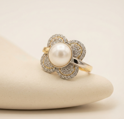 Anillo Domo Oro Plata