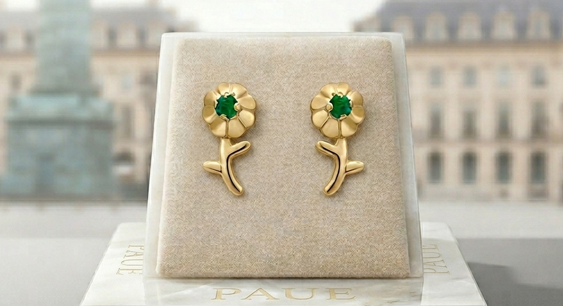 Topo Amantia Oro 18k Con Esmeralda