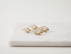 Aretes Aris De Mujer Chapadas En Oro