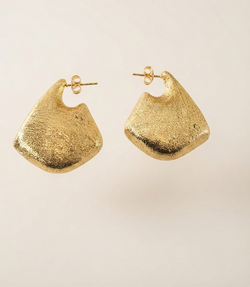 Aretes Luxu Chapadas En Oro