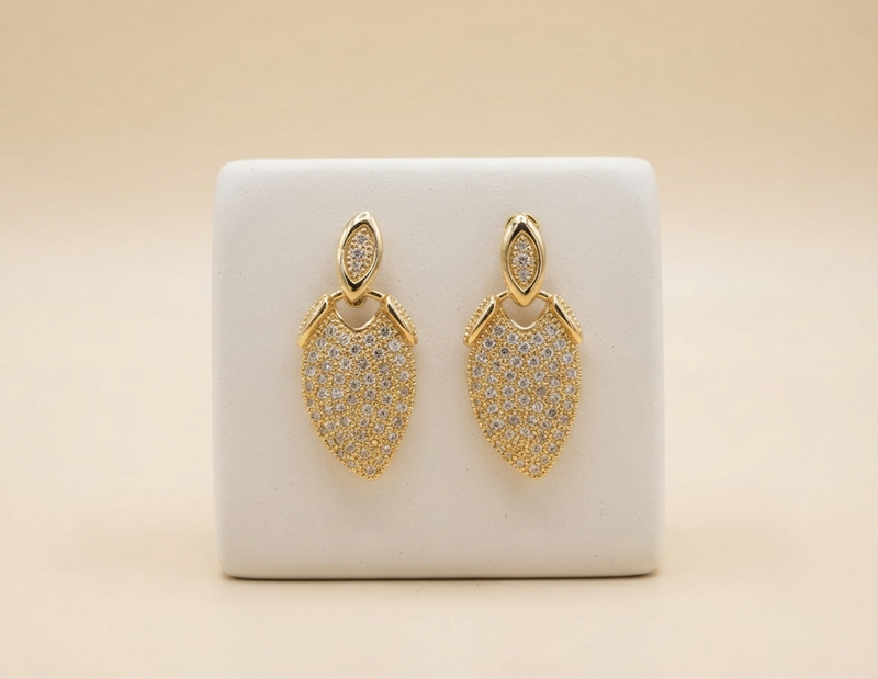 Aretes Lux Chapadas En Oro