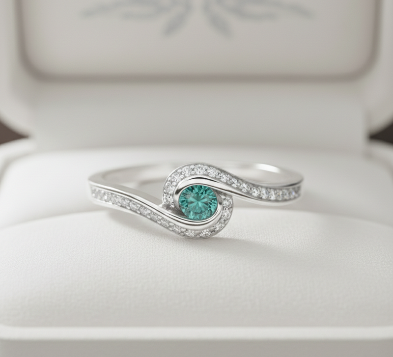 Anillo Con Esmeralda