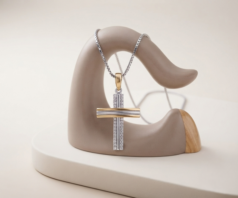 Dije Cruz Estirpe Oro Plata