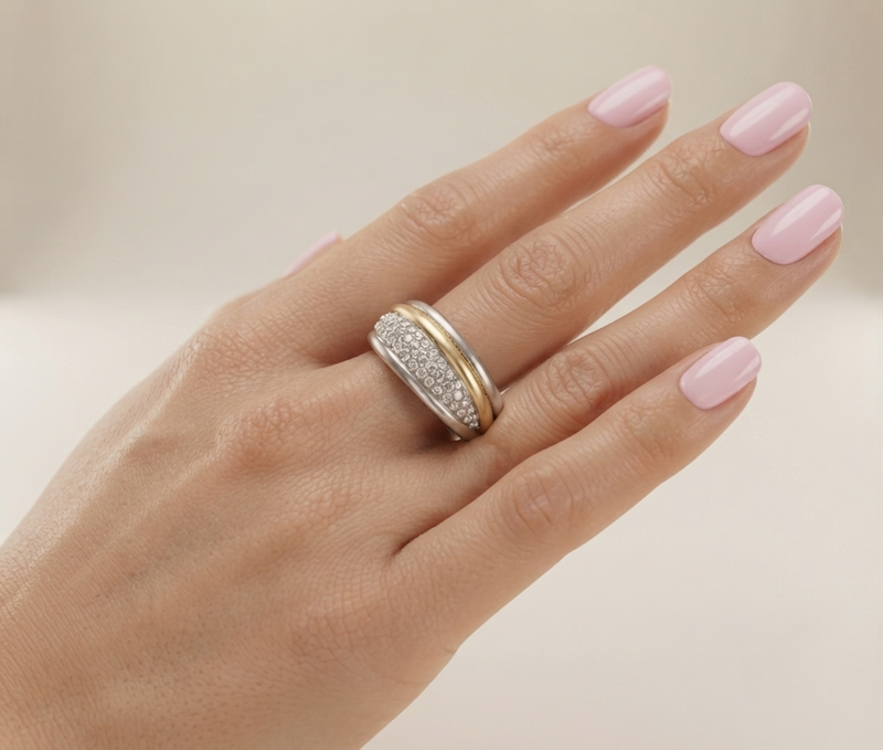Anillo Jmas Oro Plata