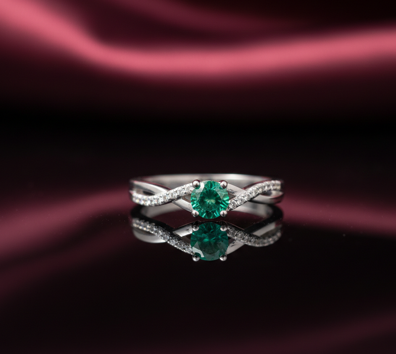 Anillo Con Esmeralda Aurum