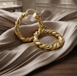 Aretes Aloha Bold Chapadas En Oro