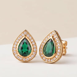 Aretes Gotiu En Esmeralda