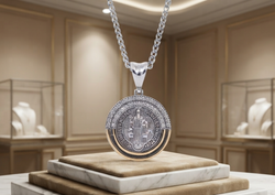 Dije Custodia Divina Oro Plata
