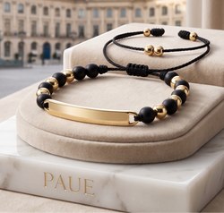 Pulsera Placa En Oro Laminado