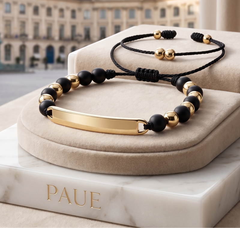 Pulsera Placa En Oro Laminado