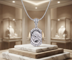 Dije Oval Oro Plata