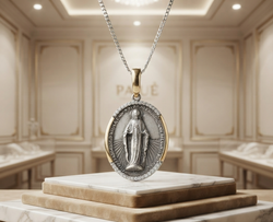 Dije Aurora Santa Oro Plata