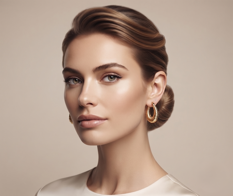Aretes Tomy De Mujer Chapadas En Oro