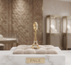 Dije o Sharm De Torre Eifeel Con Baño En Oro Platium