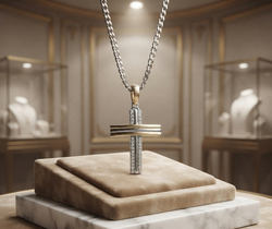 Dije Cruz Estirpe Oro Plata