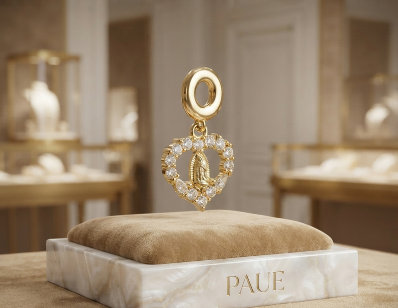 Dije o Sharm Virgensita Con Baño En Oro