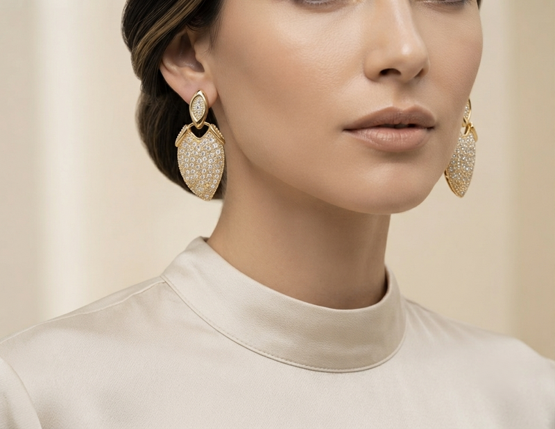 Aretes Lux Chapadas En Oro