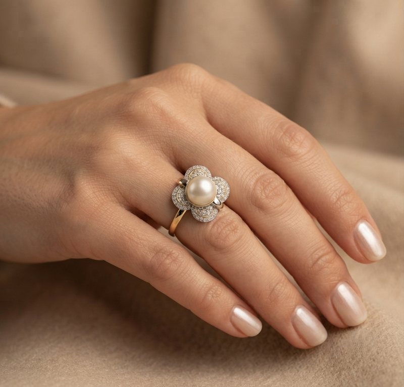 Anillo Domo Oro Plata