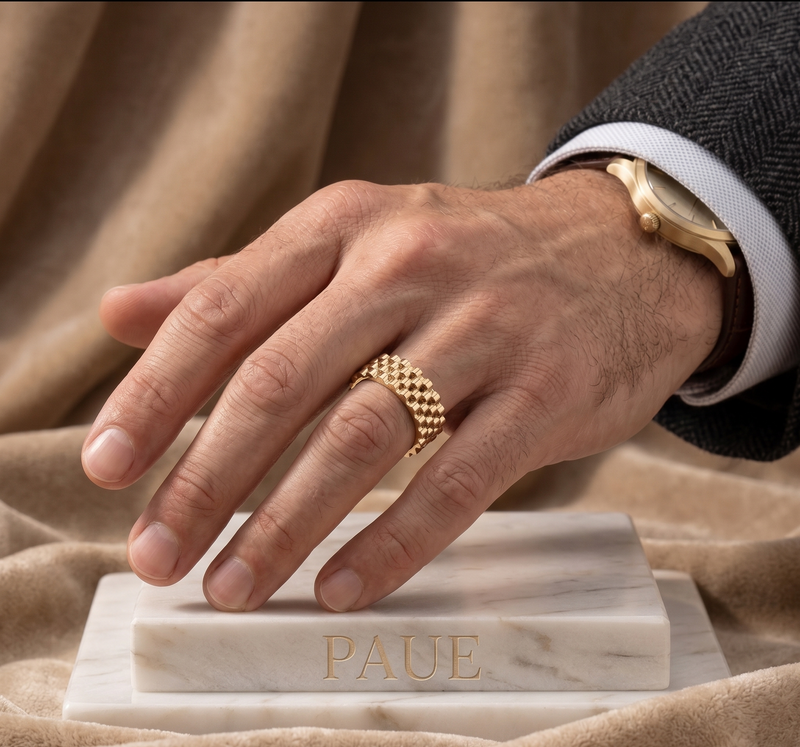 Anillo  En Oro Laminado Para Hombre