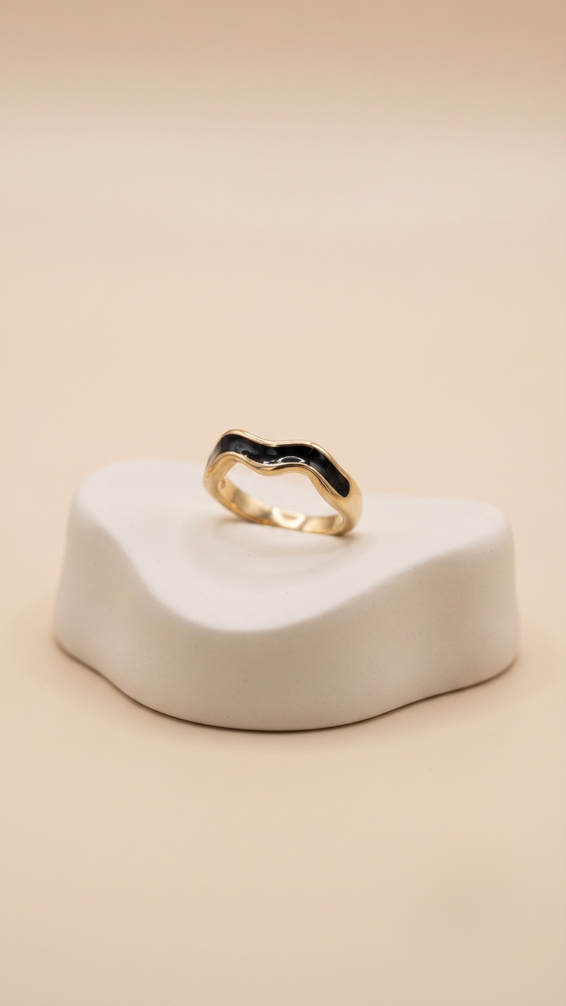 Anillo Serpentine Chapadas En Oro