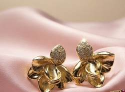 Aretes Jardin  Do´r  Chapadas En Oro