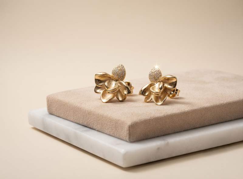 Aretes Jardin  Do´r  Chapadas En Oro