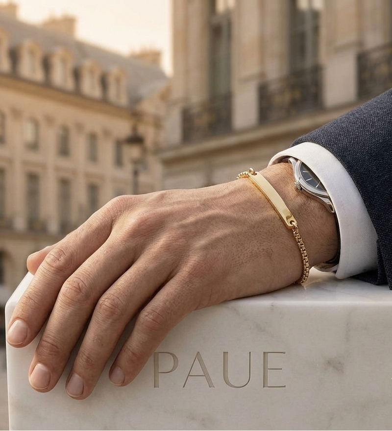 Pulsera Hank En Oro Laminado