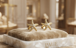 Arete Estrella De Mar Baño De Oro