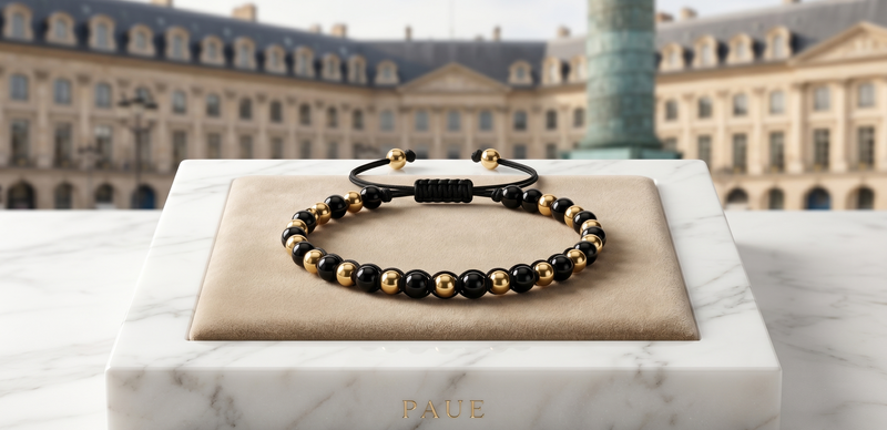 Pulsera Onix Imperial En Oro Laminado