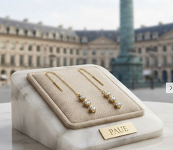 Aretes Colgantes En Oro Plata