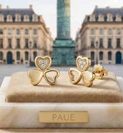 Aretes Pétalo En Oro Plata