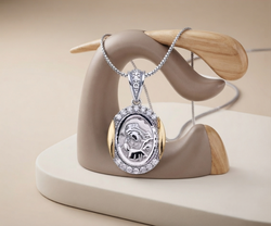 Dije Oval Oro Plata