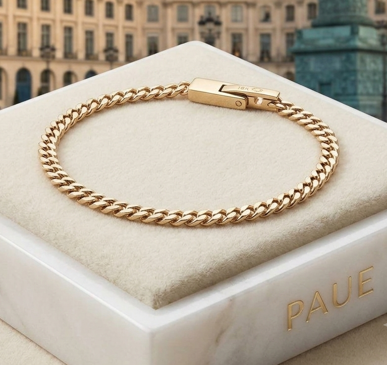 Pulsera Monolith Hombre En Oro Laminado