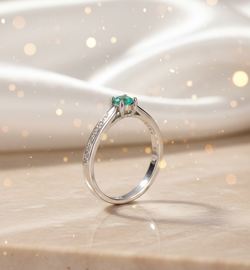 Anillo Con Esmeralda Amira