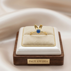 Anillo Luxora Clasico Con Diamante Oro 18k