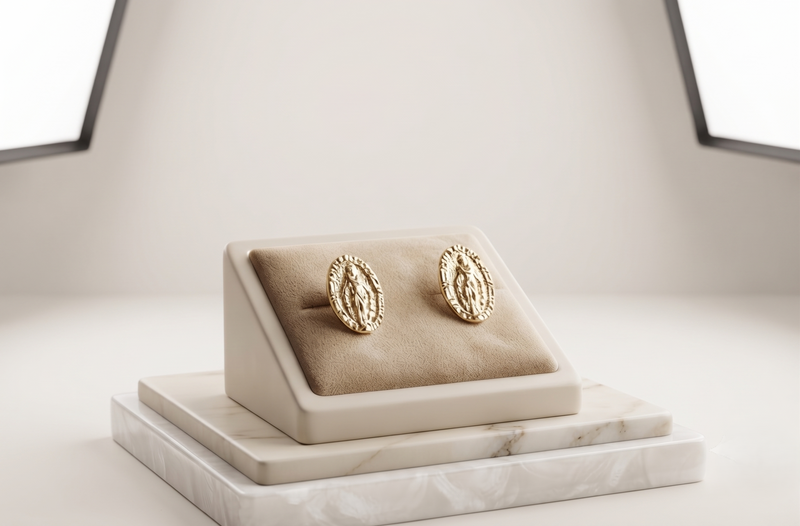 Aretes Essence De Mujer Chapadas En Oro