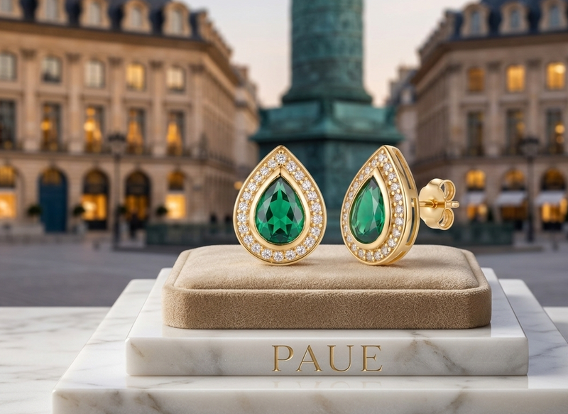 Aretes Gotiu En Esmeralda