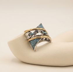 Anillo Plinto Oro Plata