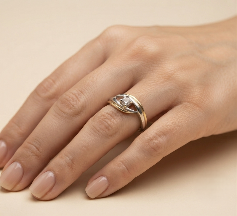 Anillo Valencia Oro Plata