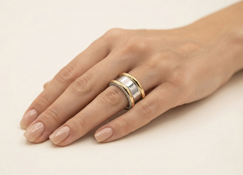 Anillo Dulsuré Oro Plata