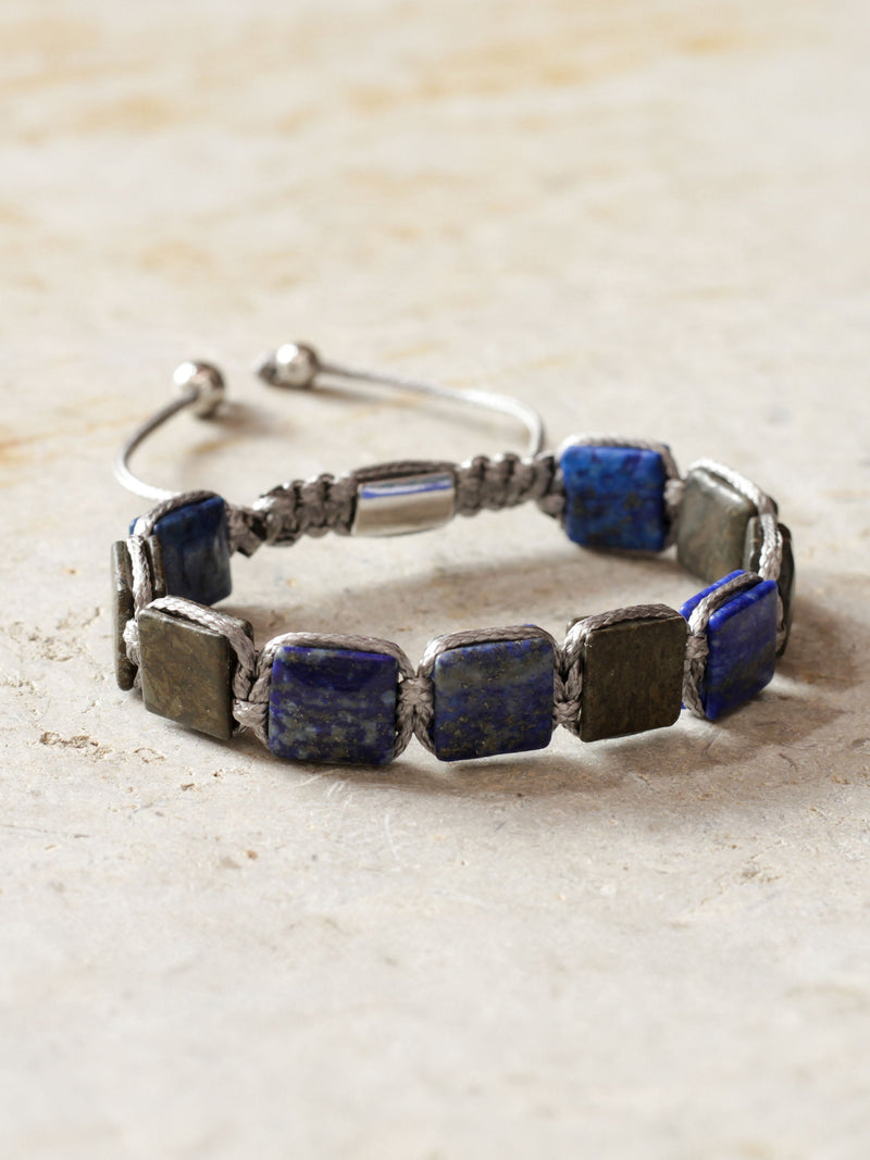 Brazalete Pirita & Lapis 10mm