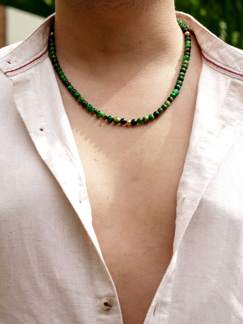 Collar Ojo de Tigre Verde