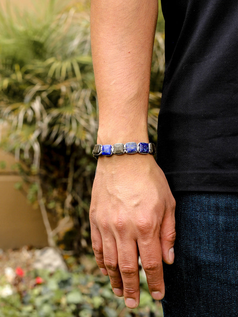 Brazalete Pirita & Lapis 10mm
