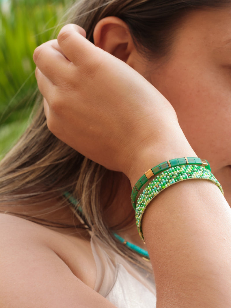 Brazalete Miyuki Tila Selva 5mm - Tayrona Accesorios